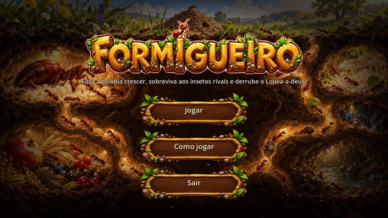 Tela do menu principal de FORMIGUEIRO